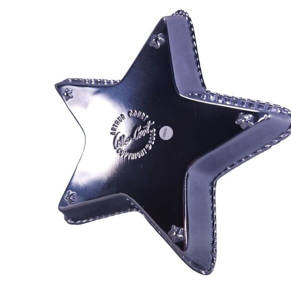Arthur Court Star Shaped Candy Dish Hammered Aluminum Serving Bowl Holiday 2003 - Picture 6 of 12